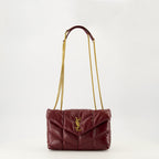 Image of Le Sac Loulou Puffer by Saint Laurent for Women - Season Autumn-Winter 2025 - Front View