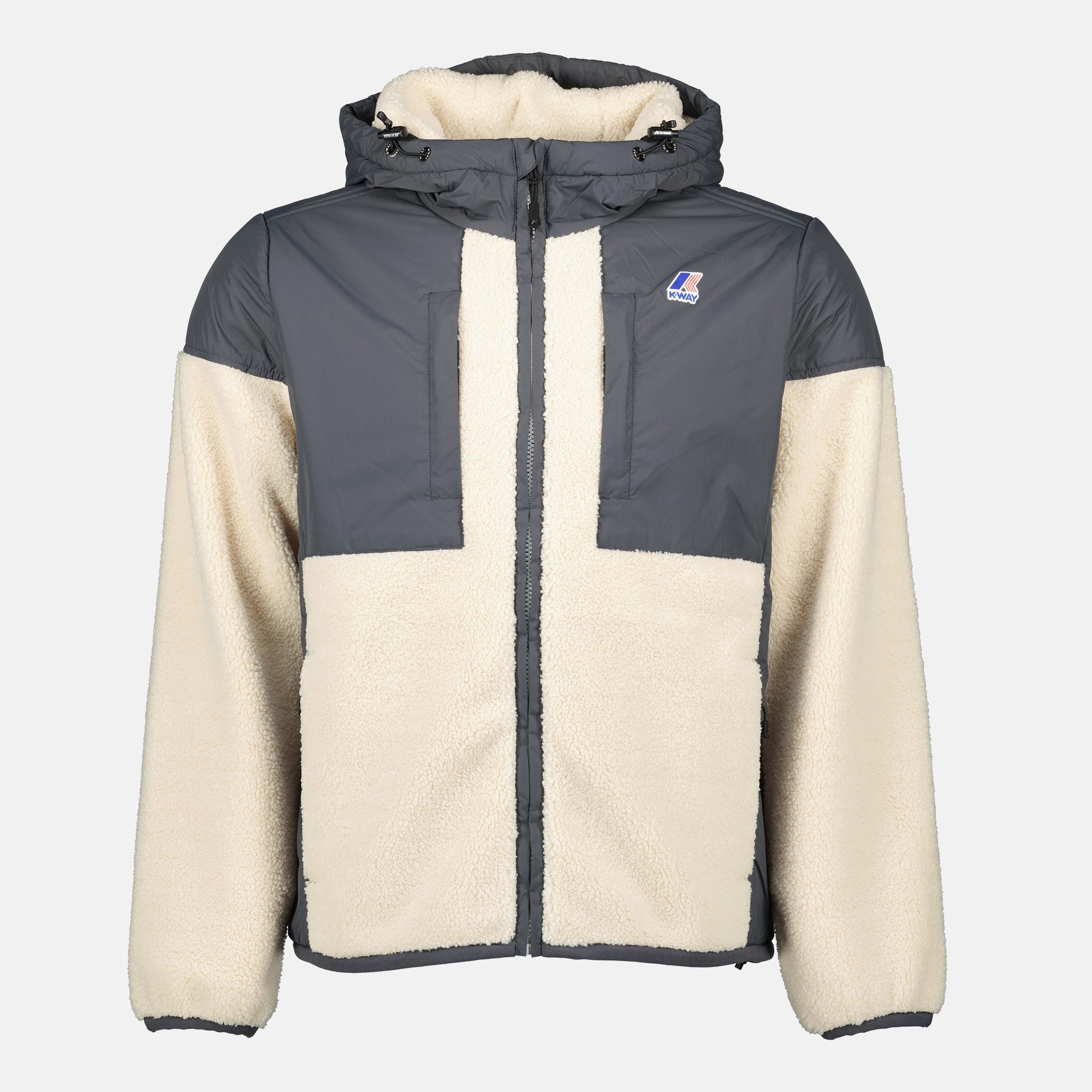 K-Way jacket, fashionable outerwear, Sherpa jacket, waterproof clothing, unisex jacket