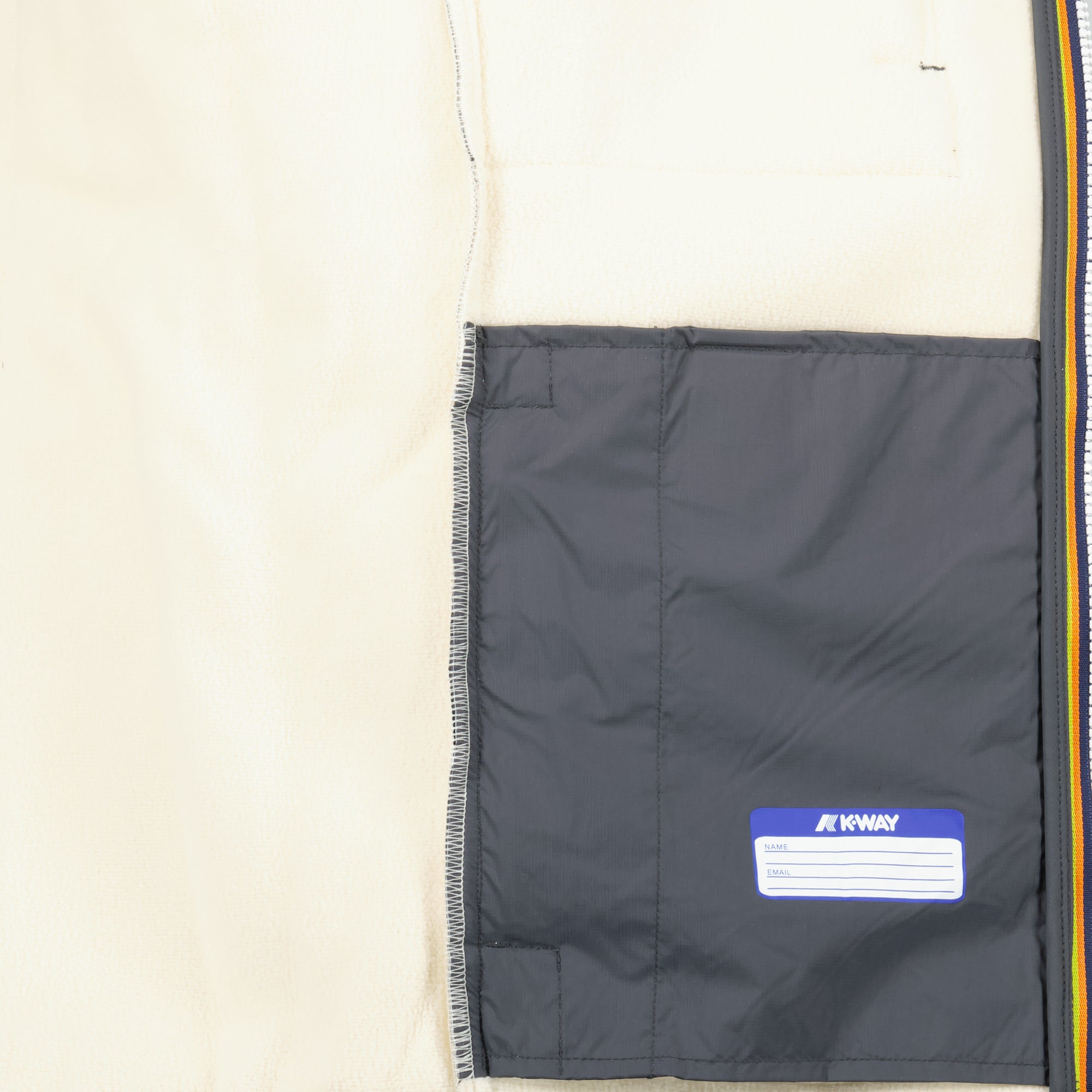 K-Way jacket, fashionable outerwear, Sherpa jacket, waterproof clothing, unisex jacket