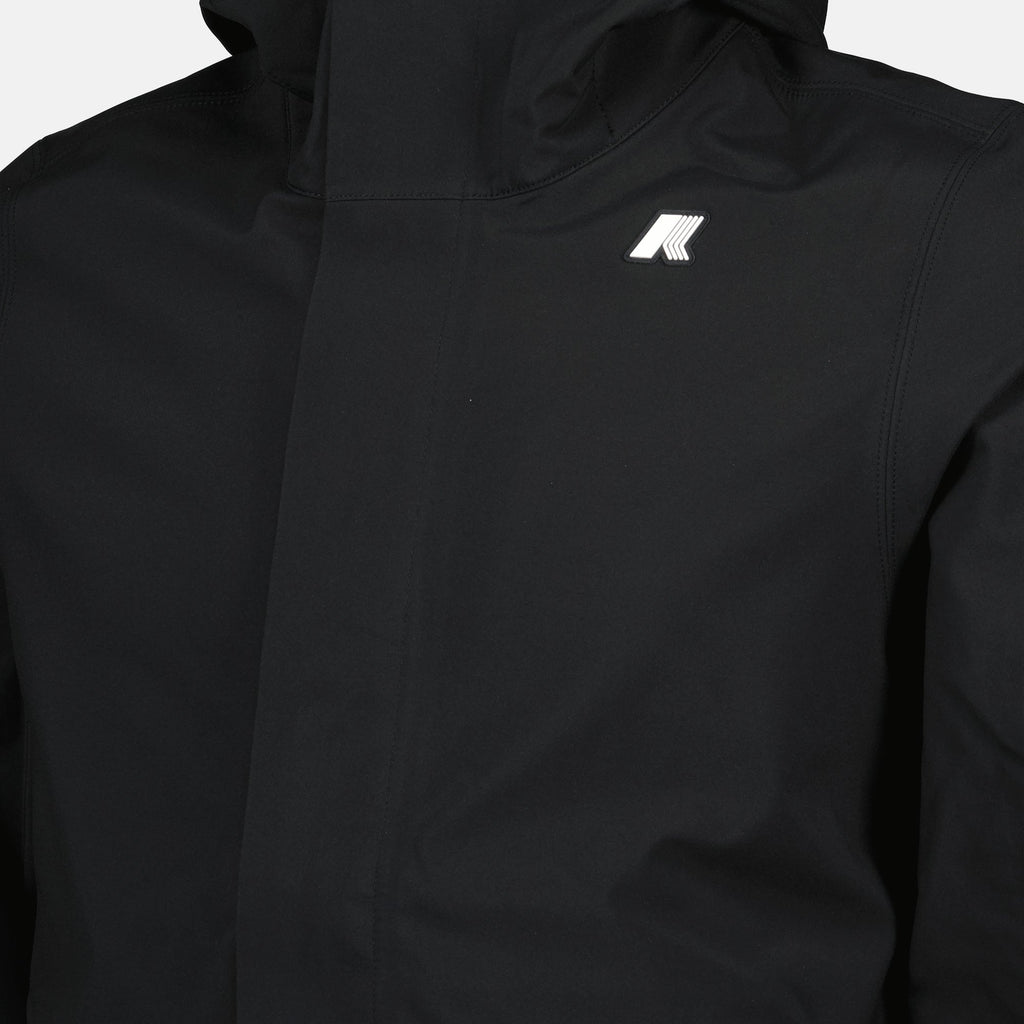 K-Way parka, long black parka, waterproof outerwear, PrimaLoft insulation, Autumn-Winter collection