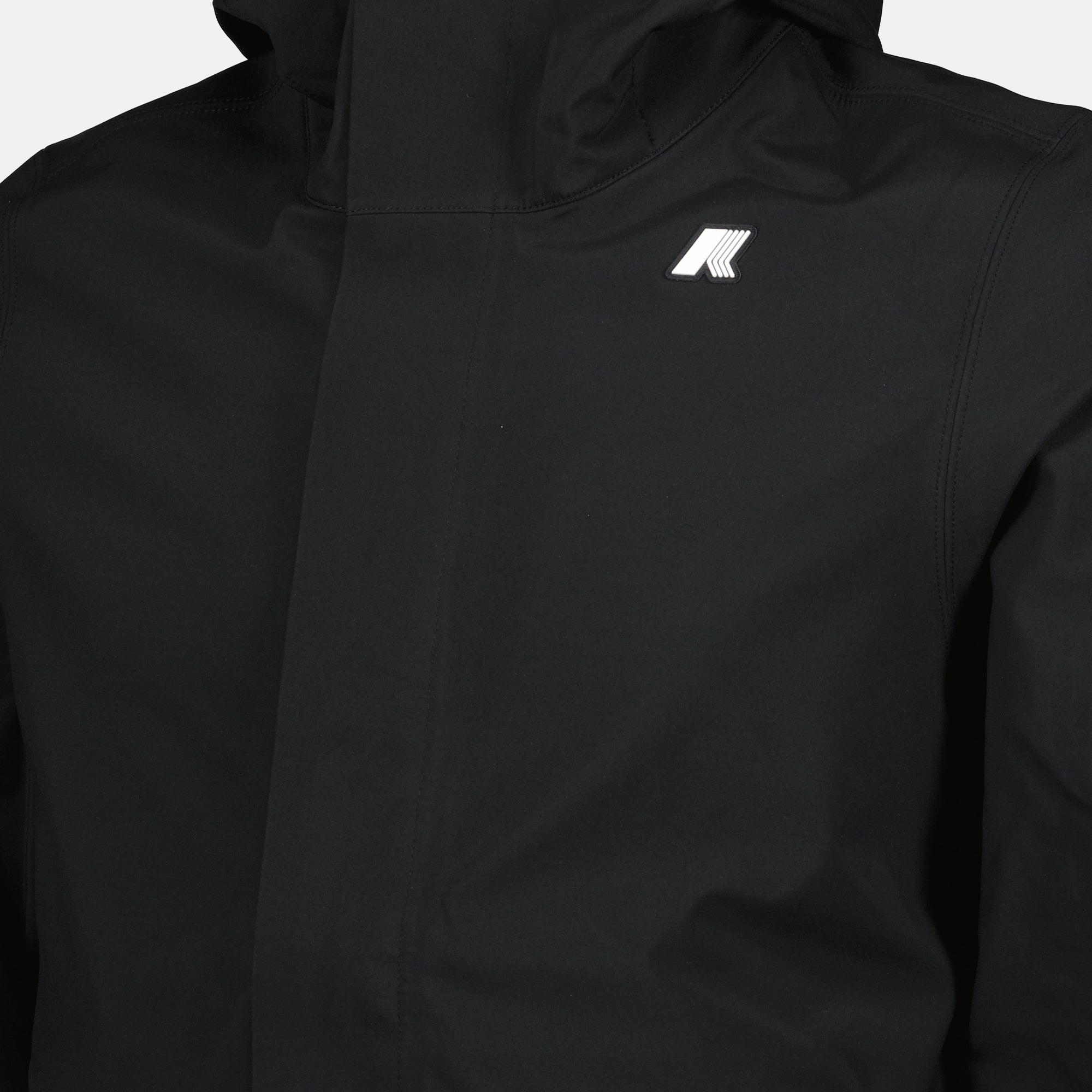 K-Way parka, long black parka, waterproof outerwear, PrimaLoft insulation, Autumn-Winter collection