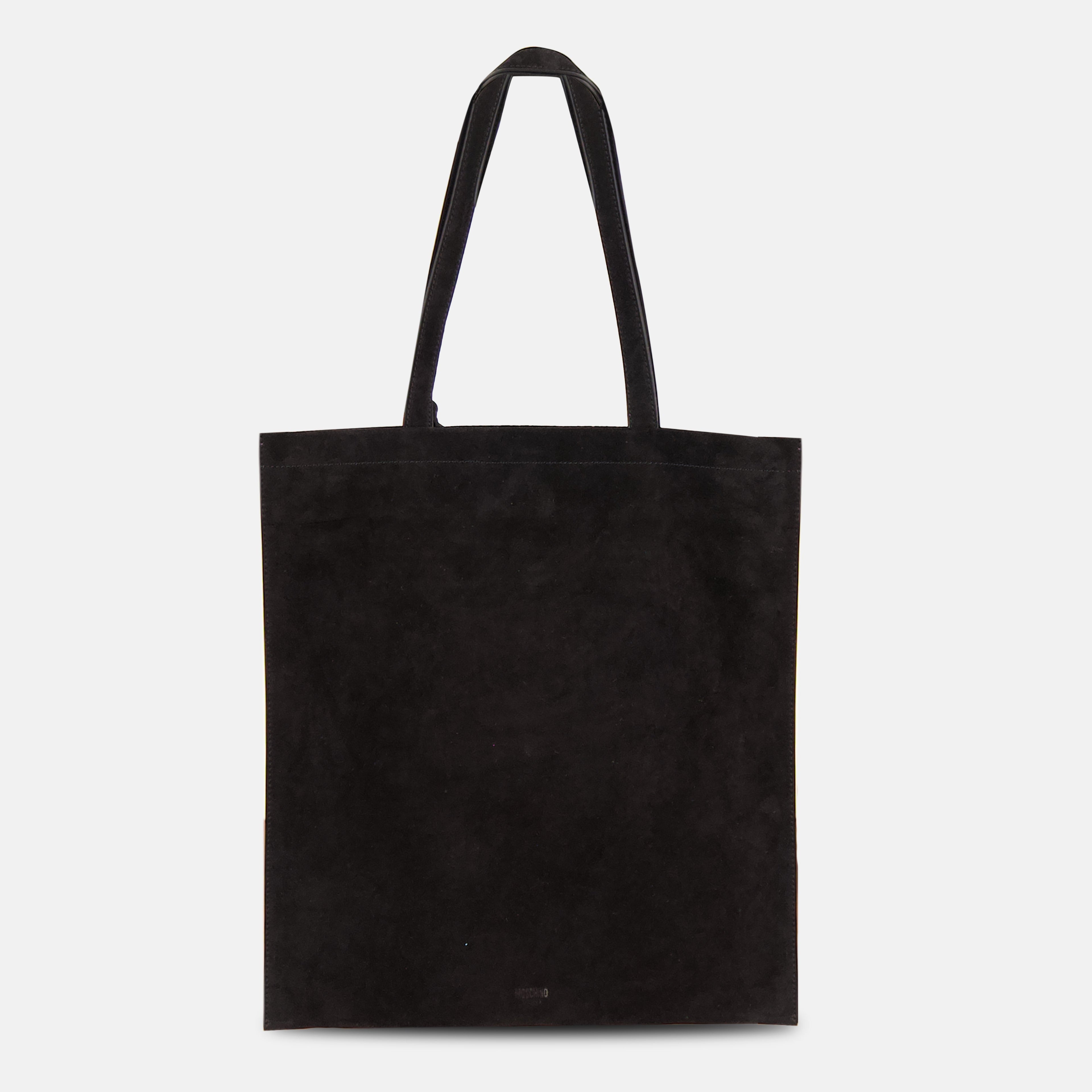 Moschino handbags, suede bags, leather accessories, designer handbags, elegant tote bags