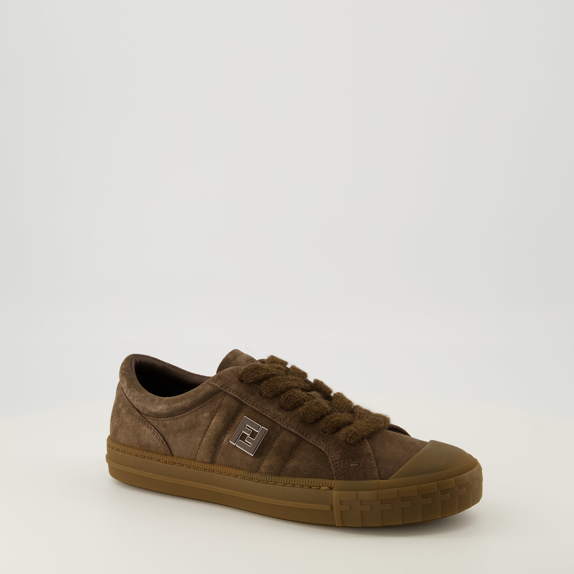 domino brown sneakers fendi men 15636490846588