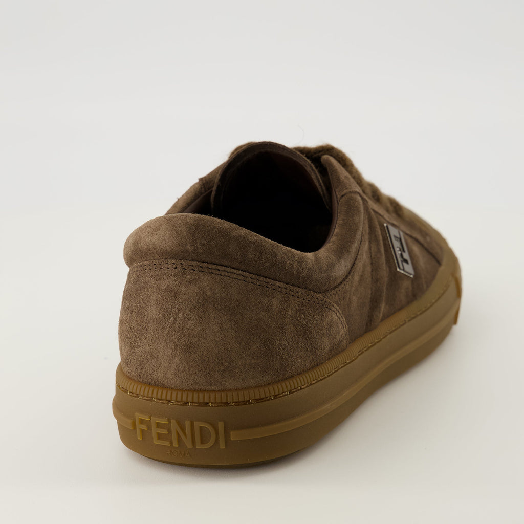 domino brown sneakers fendi men 15636490846588