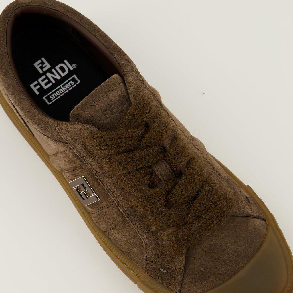 domino brown sneakers fendi men 15636490846588