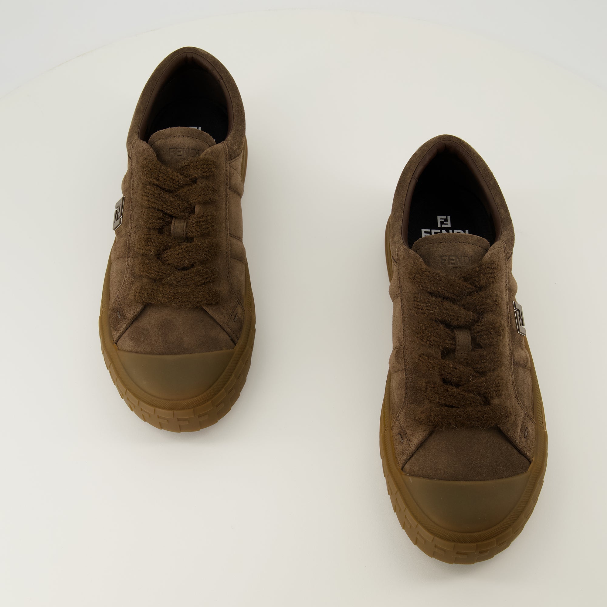 domino brown sneakers fendi men 15636490846588