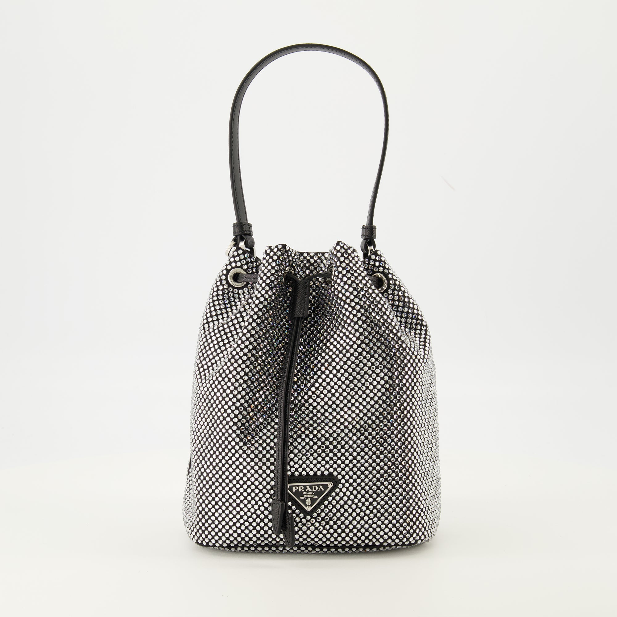 le sac duet a strass argente prada women 15545343115644