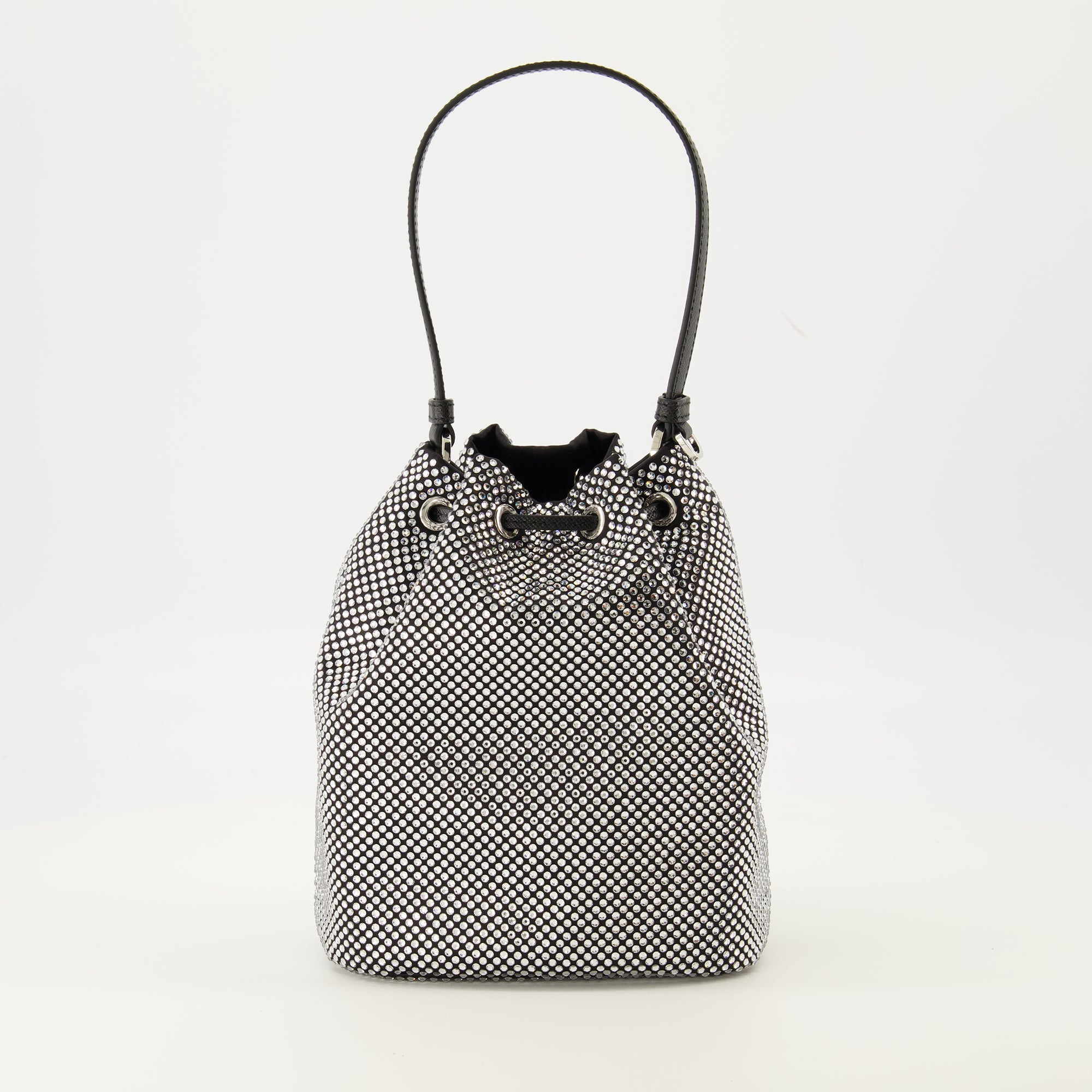 le sac duet a strass argente prada women 15545343115644