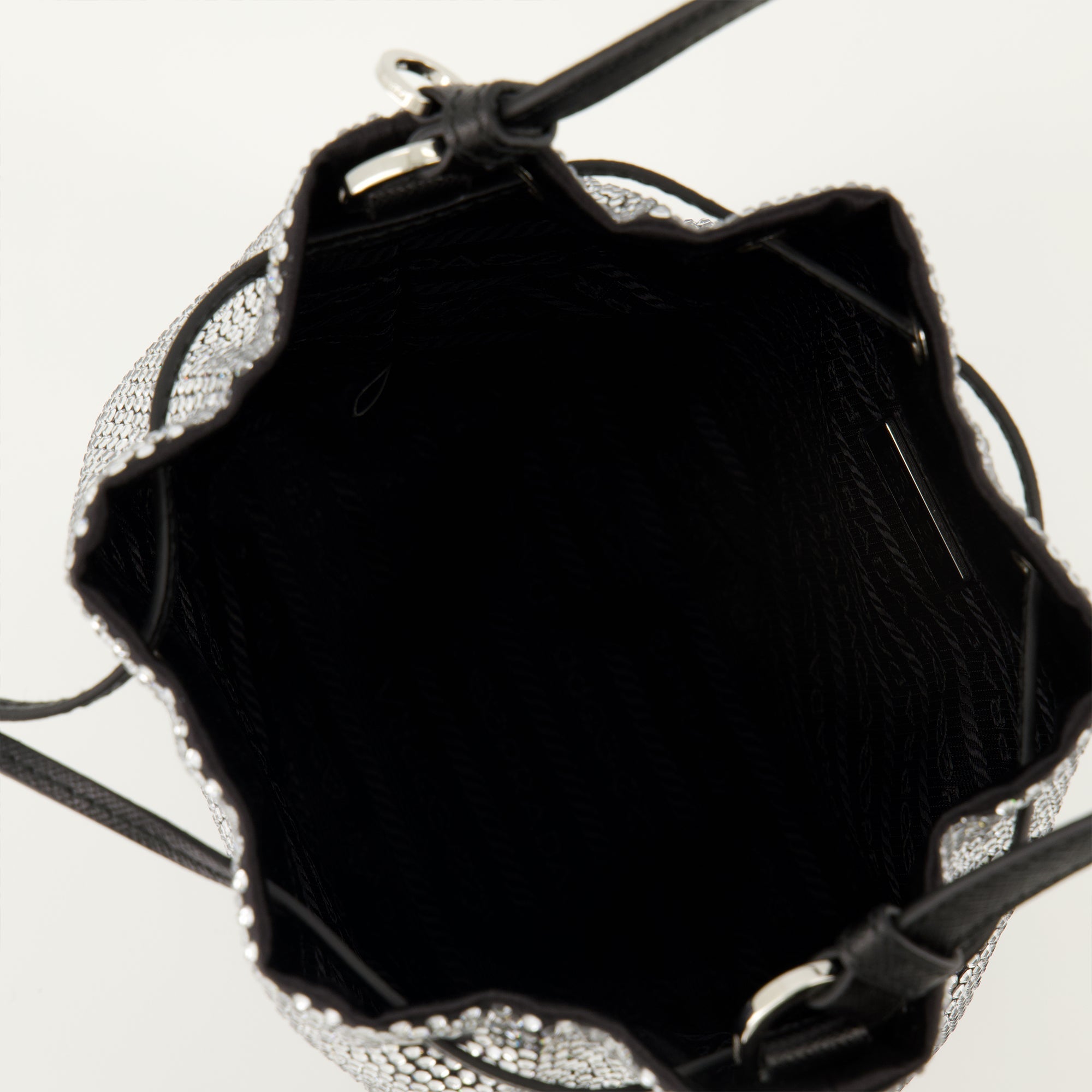 le sac duet a strass argente prada women 15545343115644