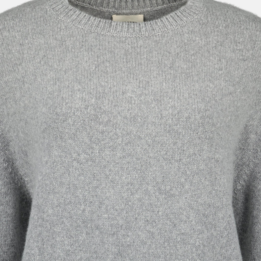Khaite, cashmere sweater, grey sweater, Autumn-Winter, ribbed knit