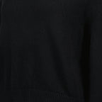 Khaite Pull Milo Noir, cashmere sweater, crew neck pullover, autumn winter fashion, ribbed knit