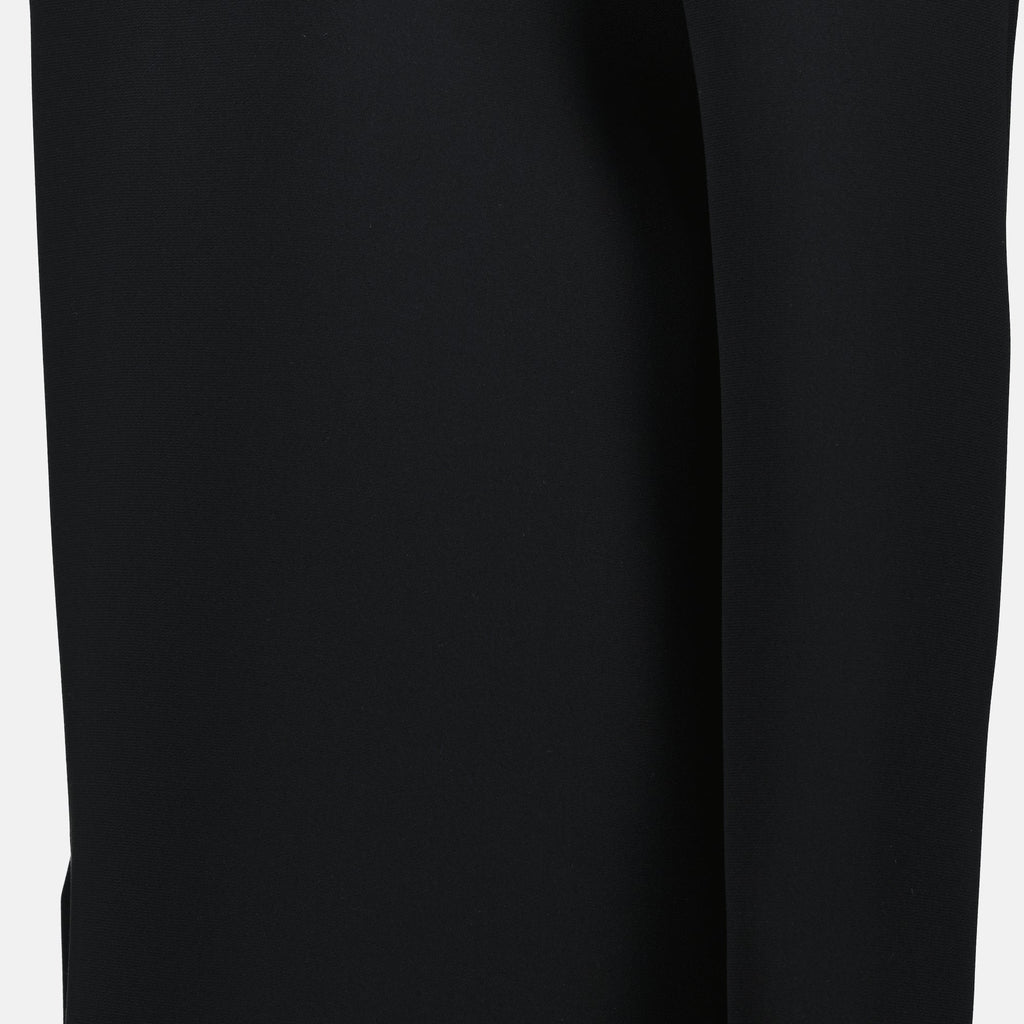 Khaite Aleena dress, black mid-length dress, V-neck dress, long sleeve dress, crepe dress