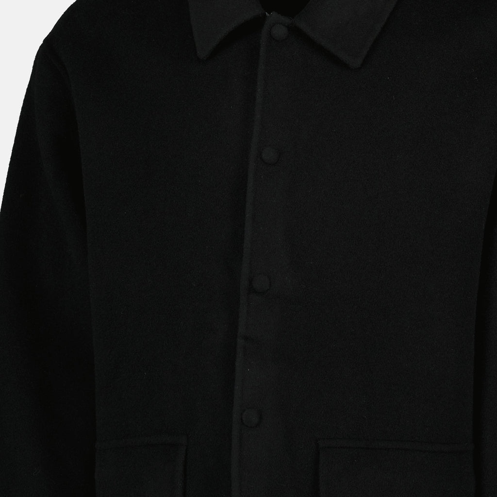 Vasco coat, Officine Générale, black wool coat, men's outerwear, tailored coat