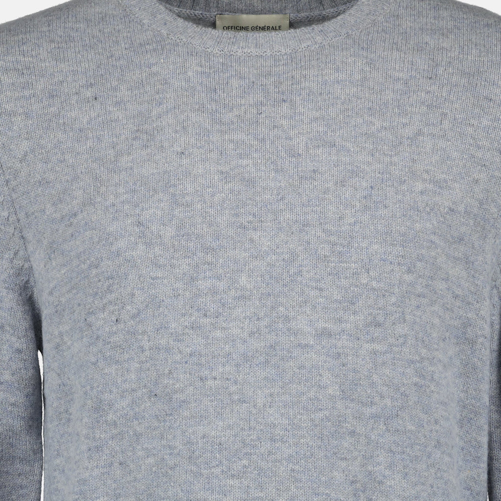 mycrew grey knit sweater officine generale men 15618305458556