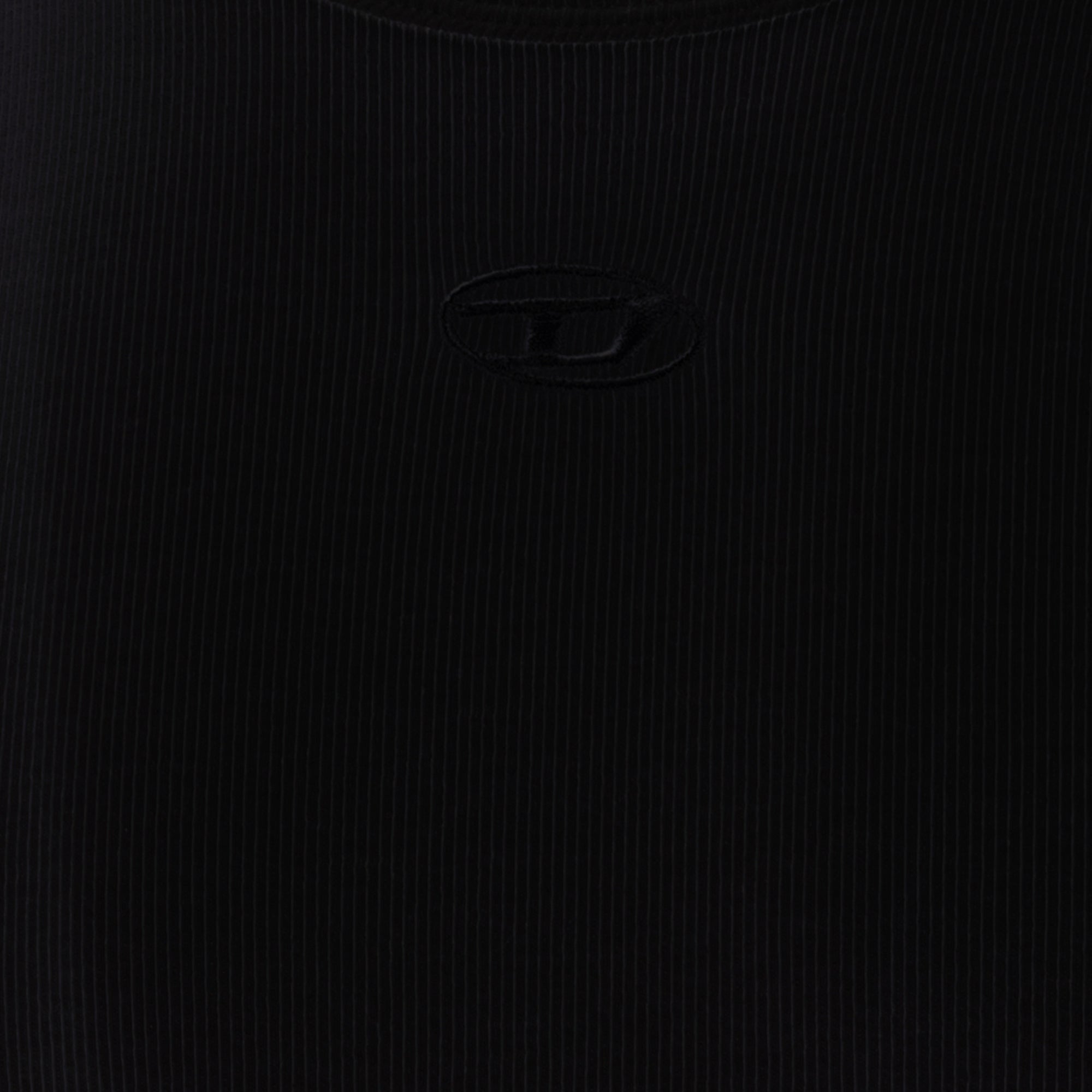 black tank top, Diesel apparel, ribbed top, cotton-elastane, autumn-winter collection
