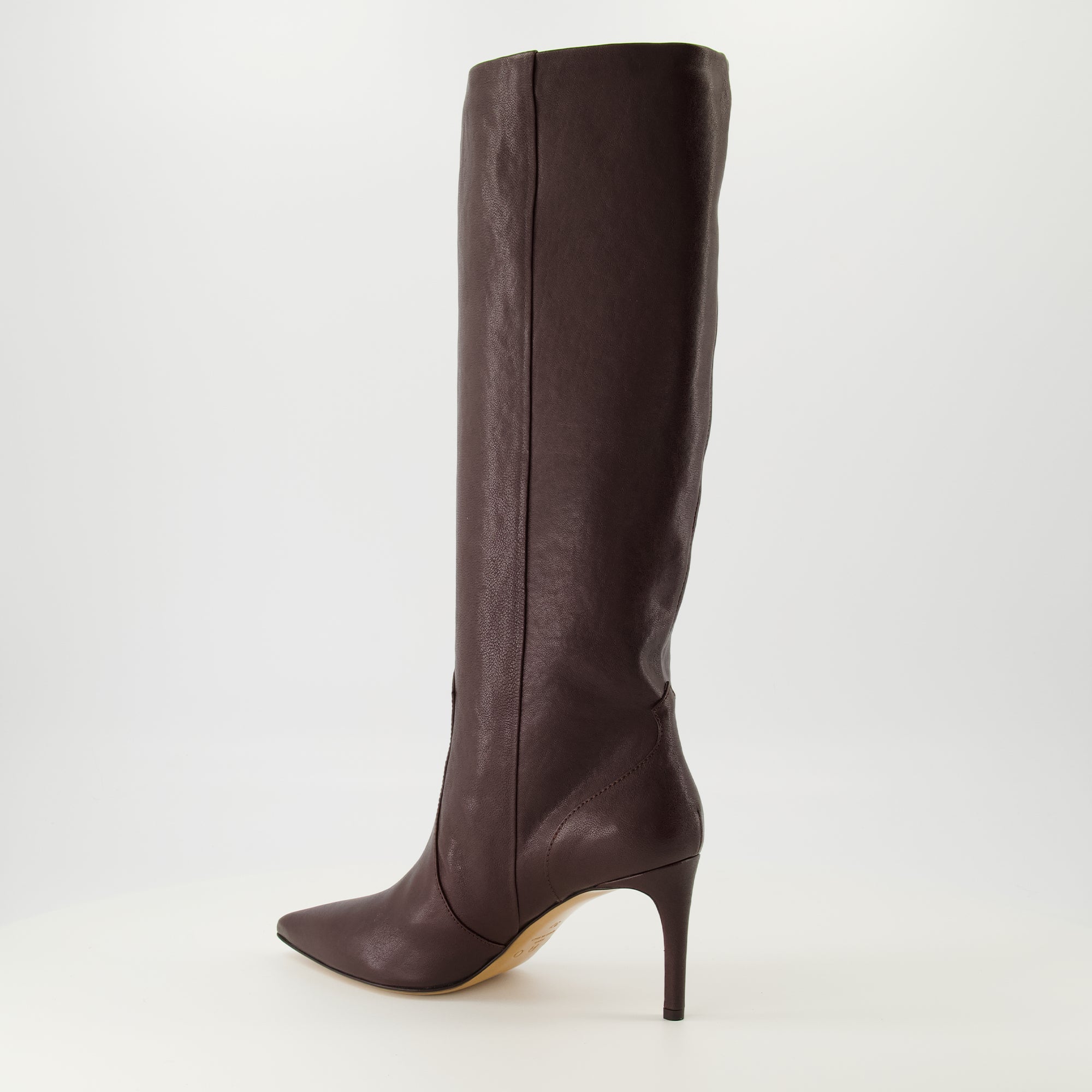 bordeaux leather boots, Iro boots, pointed toe boots, autumn winter footwear, slip-on boots