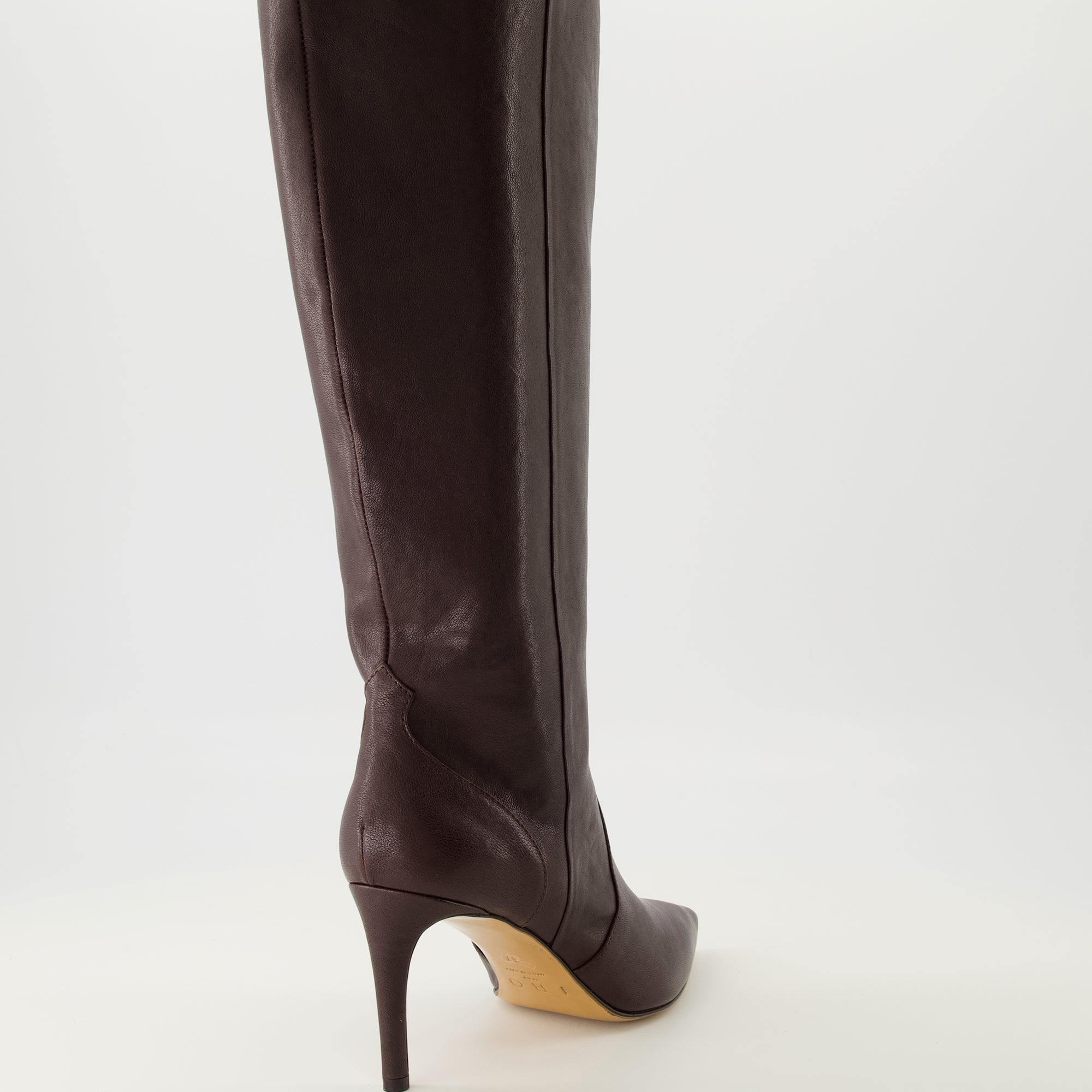 bordeaux leather boots, Iro boots, pointed toe boots, autumn winter footwear, slip-on boots