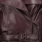 Image of Bordeaux Leather Jacket by Iro for Women - Season Autumn-Winter 2025 - Product detail view 2