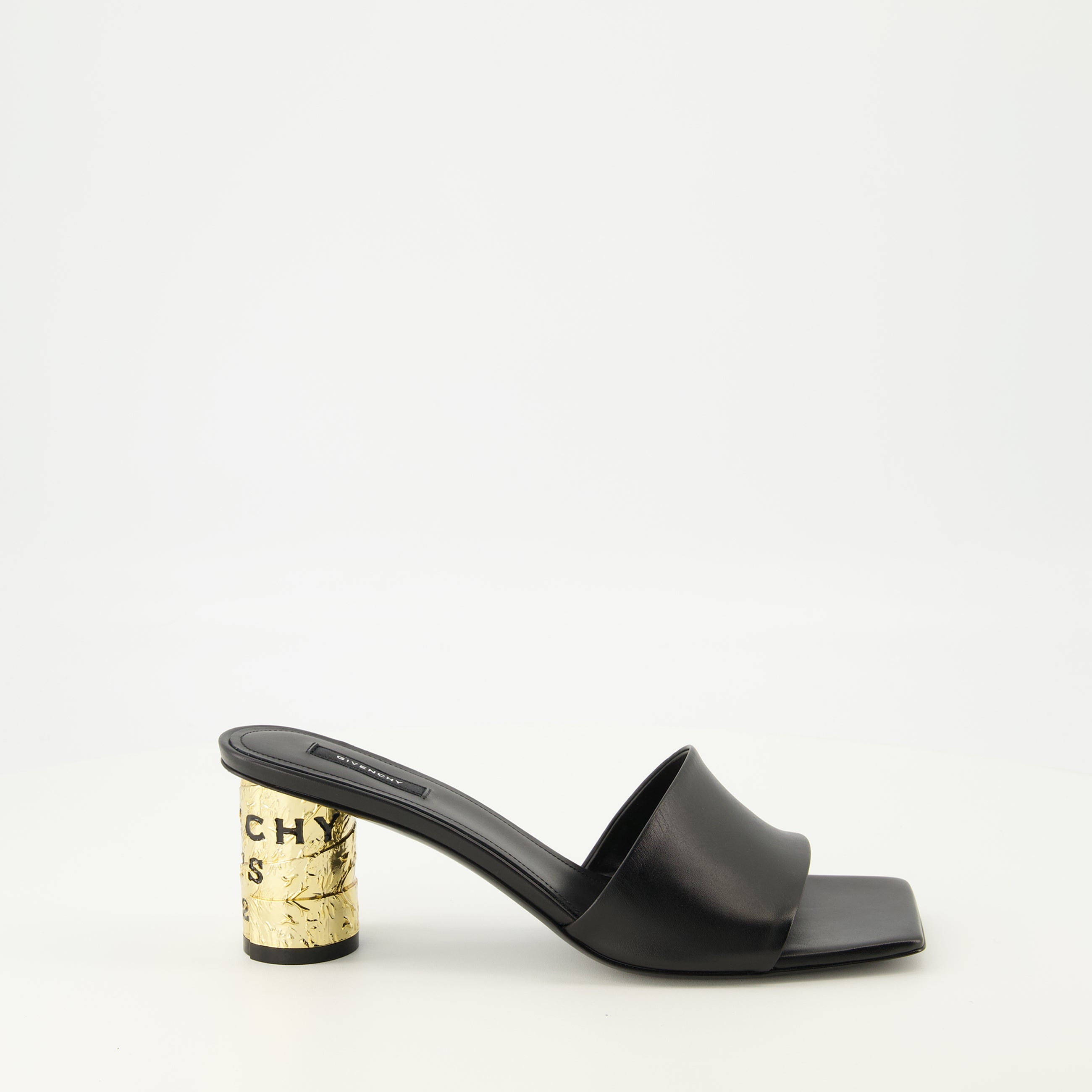 Image de l'article Sandales à talons Tape noir de la marque Givenchy pour Femme - Saison Printemps-Été 2026 - Vue latérale droite