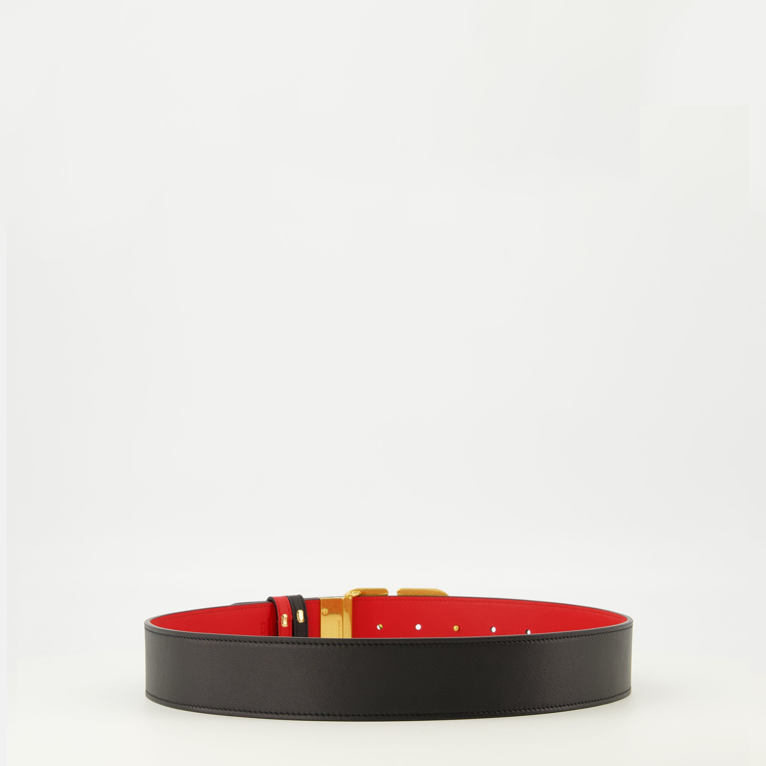 Reversible Belt Black and Red - Valentino Garavani - Women | WE IN
