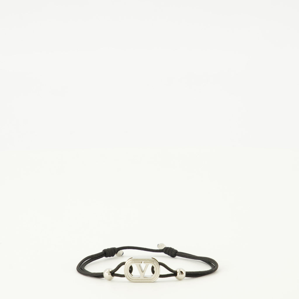 Image de l'article Bracelet Ovalette avec cordon de la marque Valentino Garavani pour Homme - Saison Printemps-Été 2026 - Vue de Face