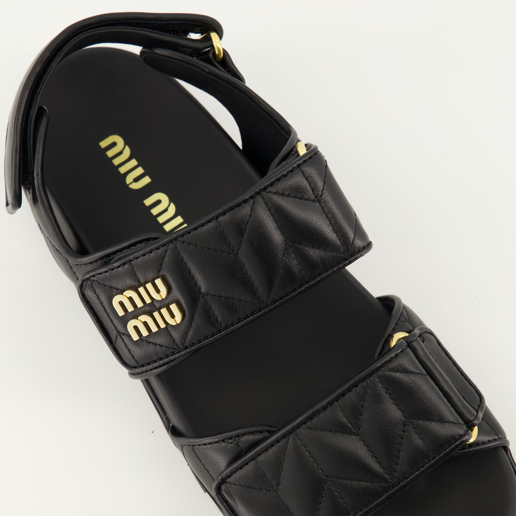 Quilted Nappa Leather Sandals - Miu Miu - Women | WE IN STYLE