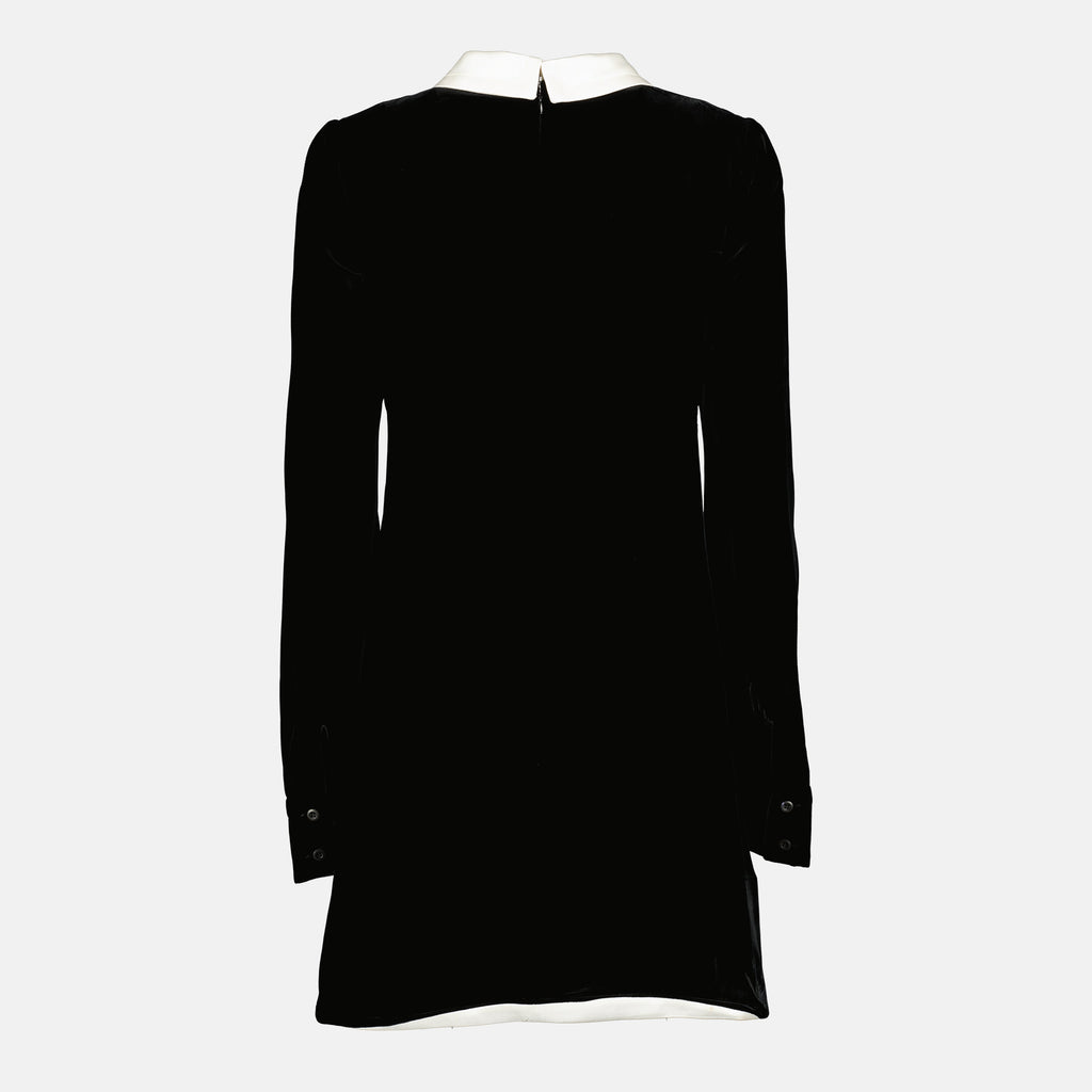 Image of Prada Black Velvet Dress by Prada for Women - Season Spring-Summer 2026 - Detail View 2