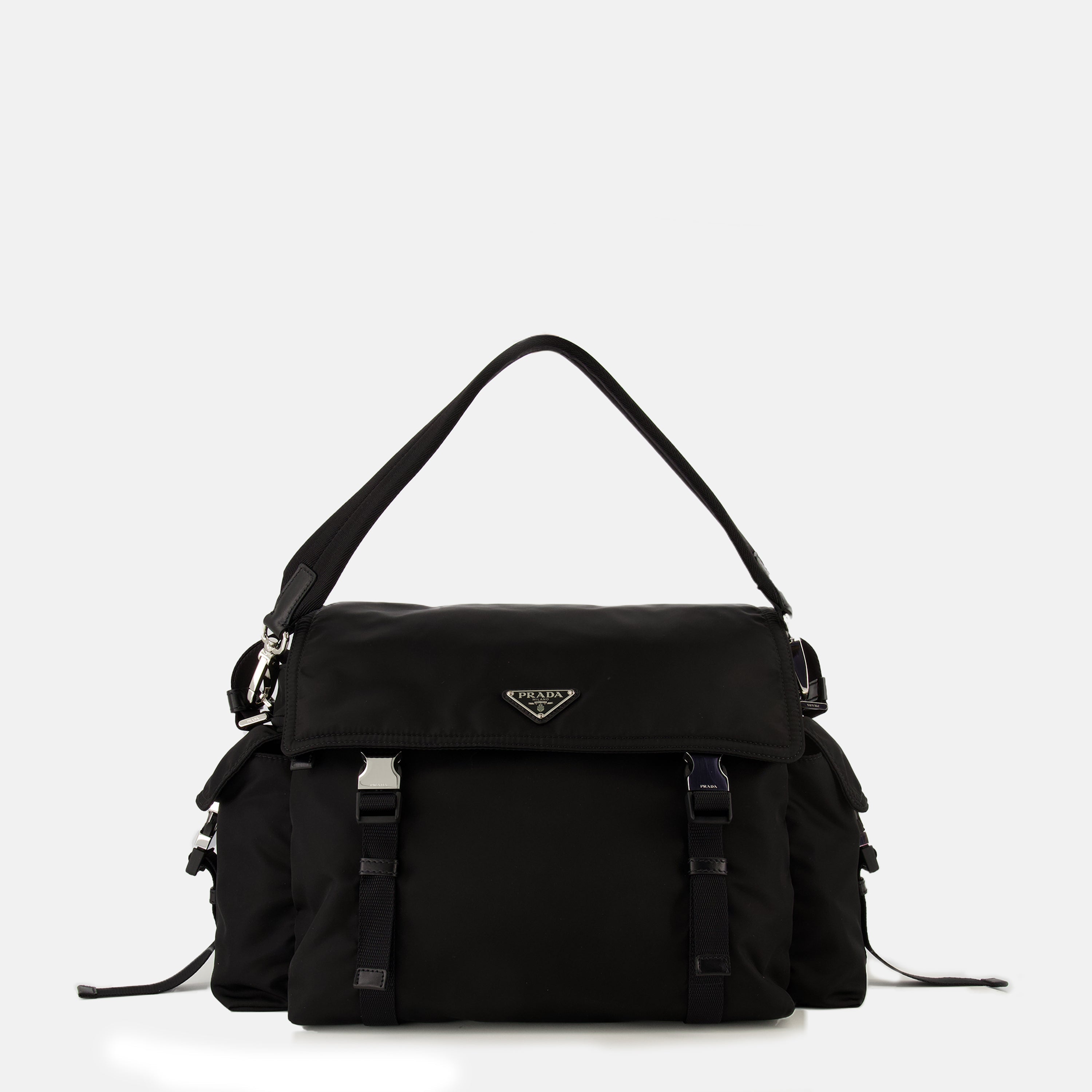 Image de l'article Sac Explore noir de la marque Prada pour Homme - Saison Printemps-Été 2026 - Vue de Face