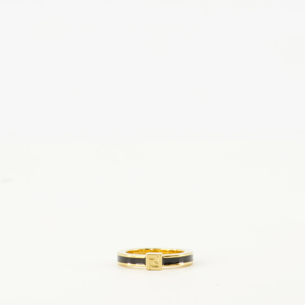 Logo Ring Gold Black