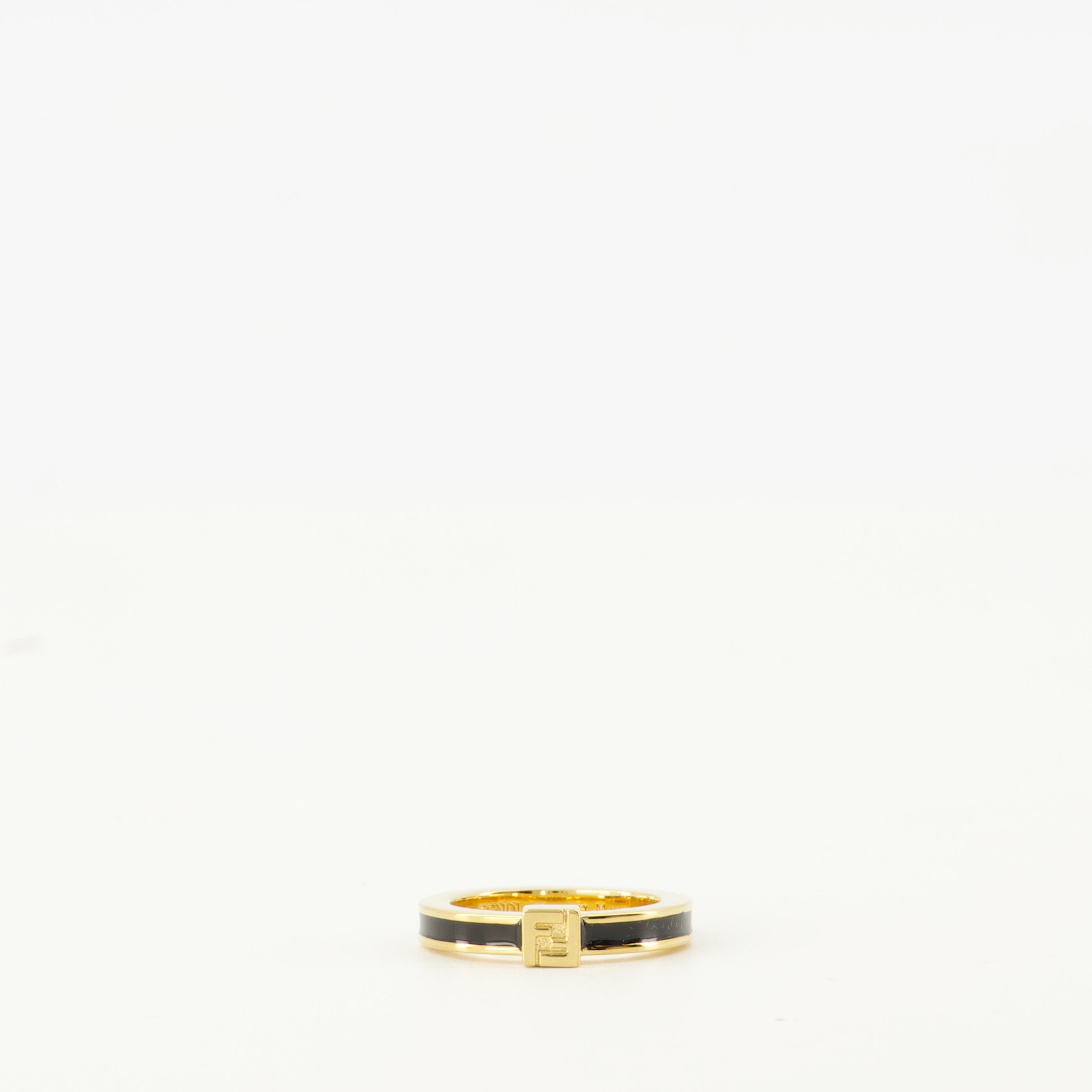 Logo Ring Gold Black