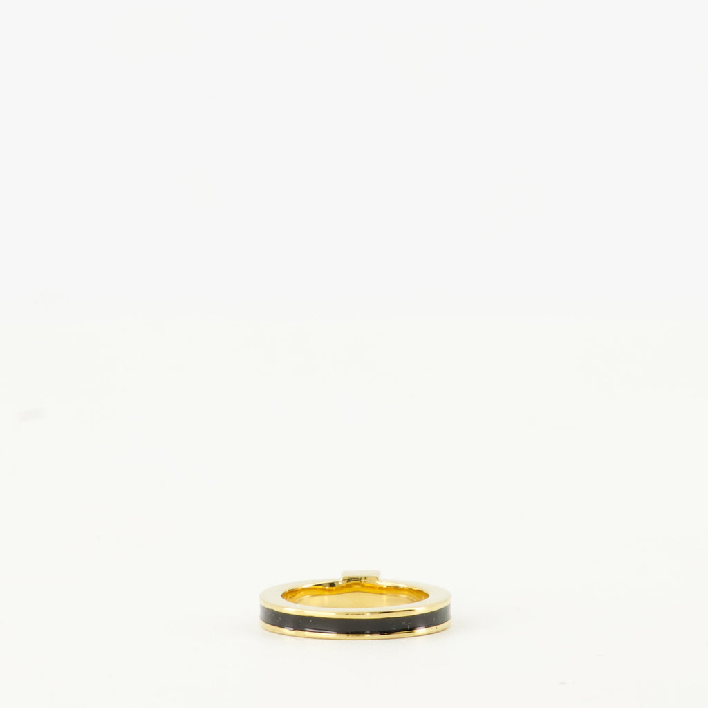 Logo Ring Gold Black