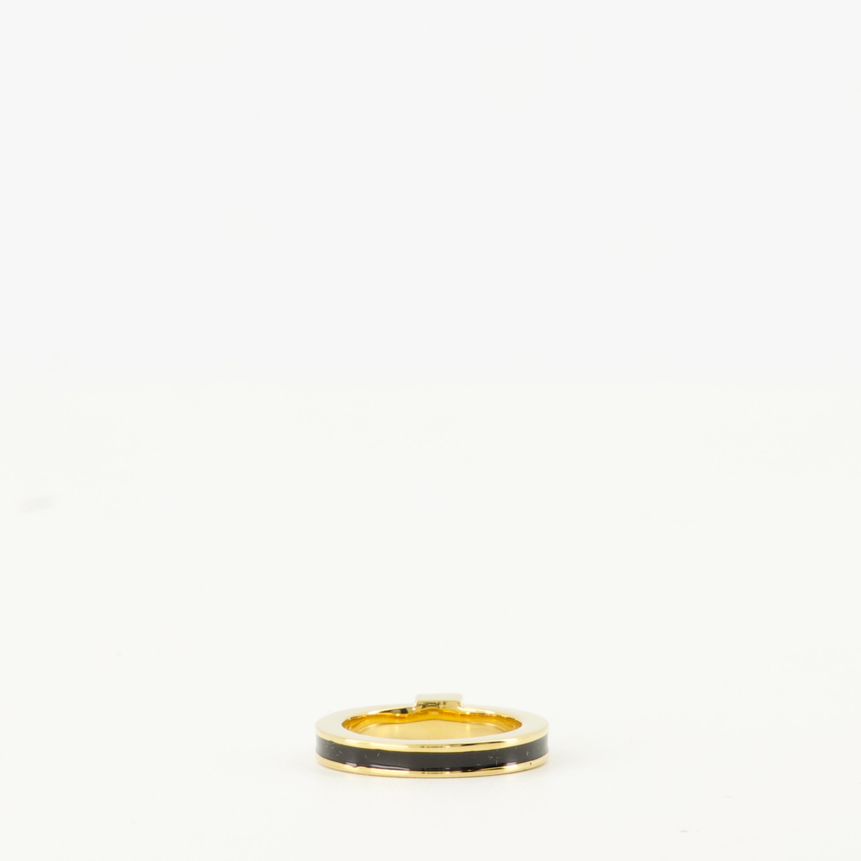 Logo Ring Gold Black