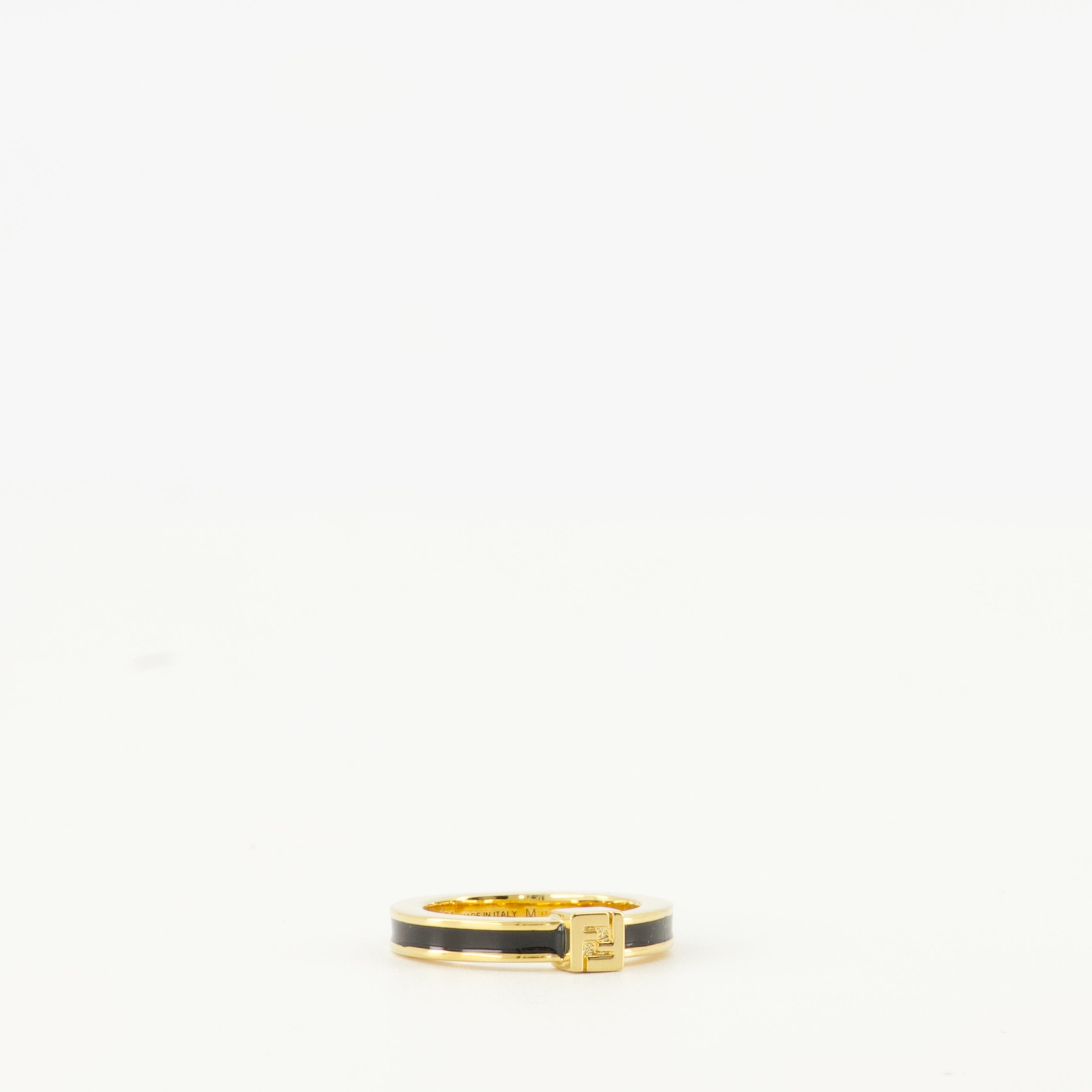 Logo Ring Gold Black