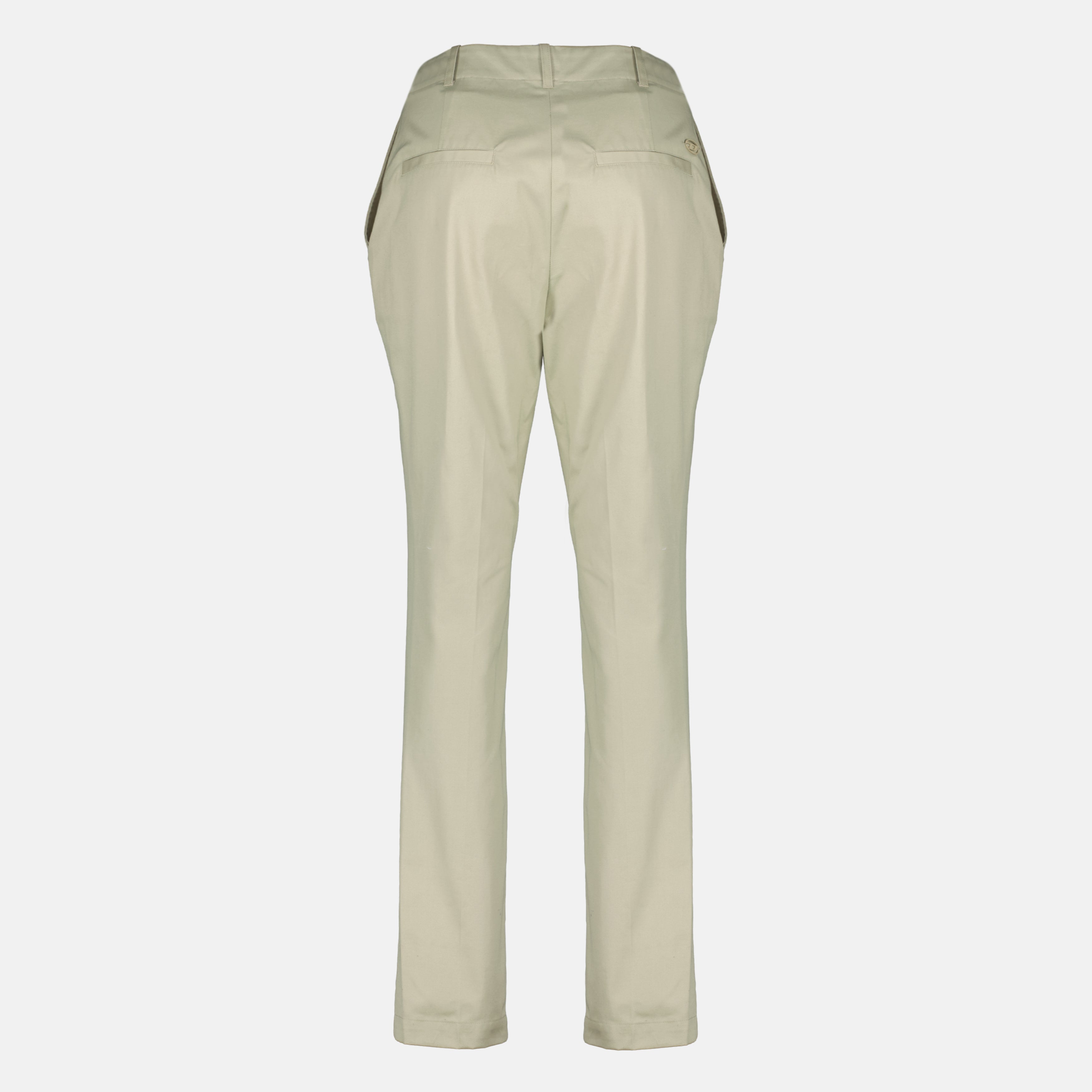 Pantalons en coton évasés beige
