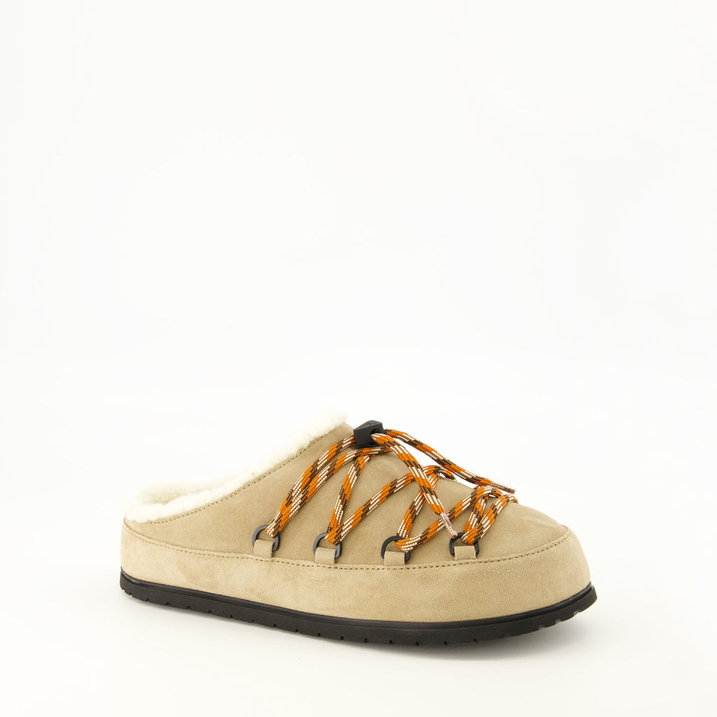 Beige Pelzmules