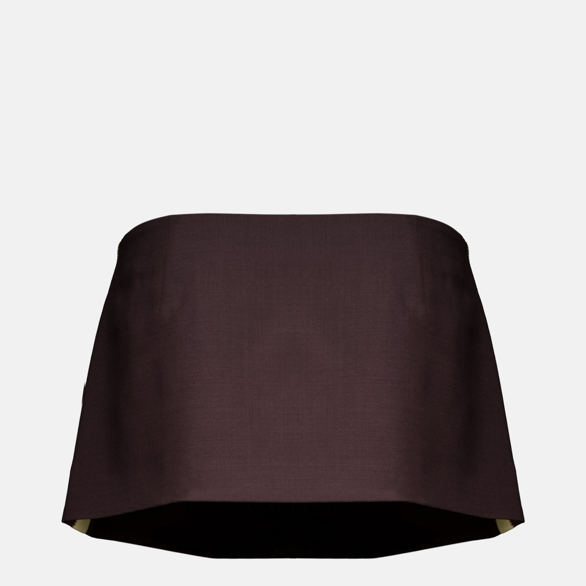 Brown Mohair Mini Skirt