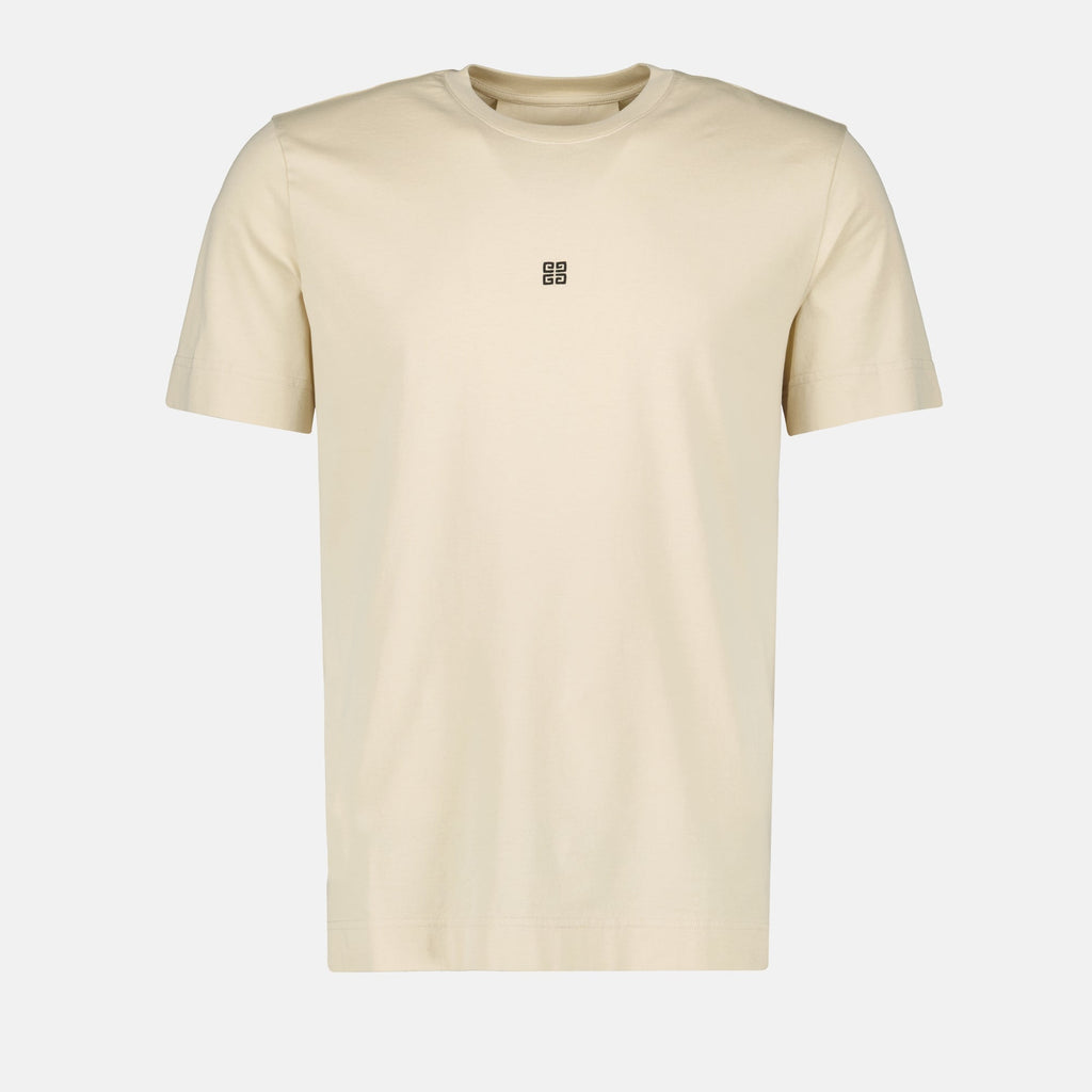 4G Embroidered Beige T-shirt