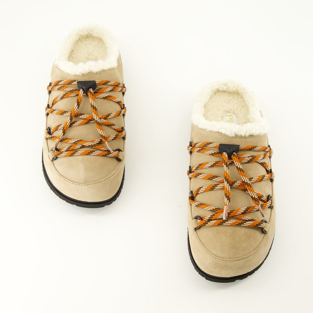 Beige Pelzmules