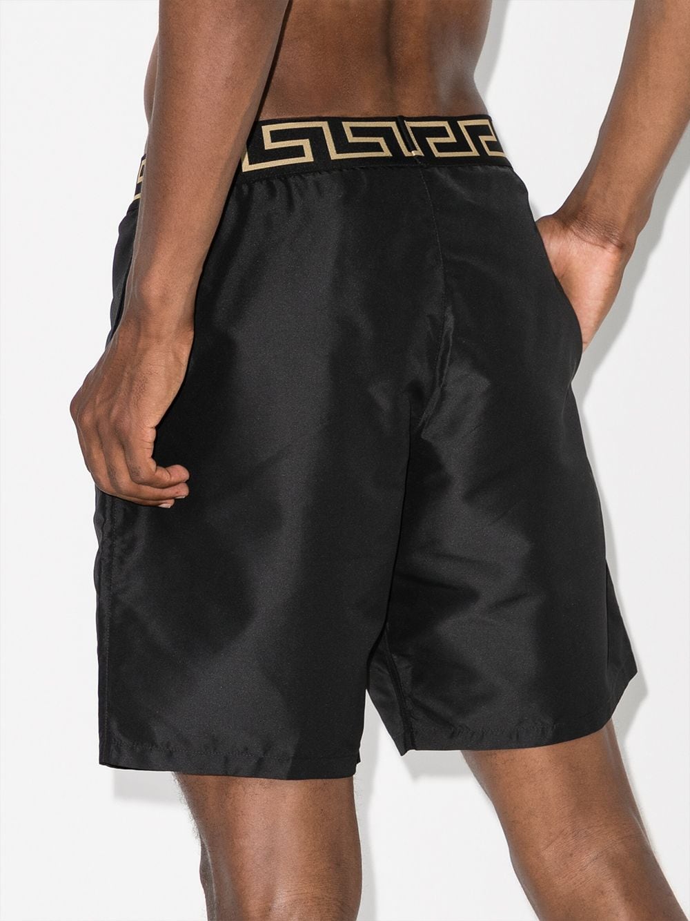 Versace swim shorts, Medusa swimwear, luxury men's swim shorts, designer swimwear, high-end swim shorts