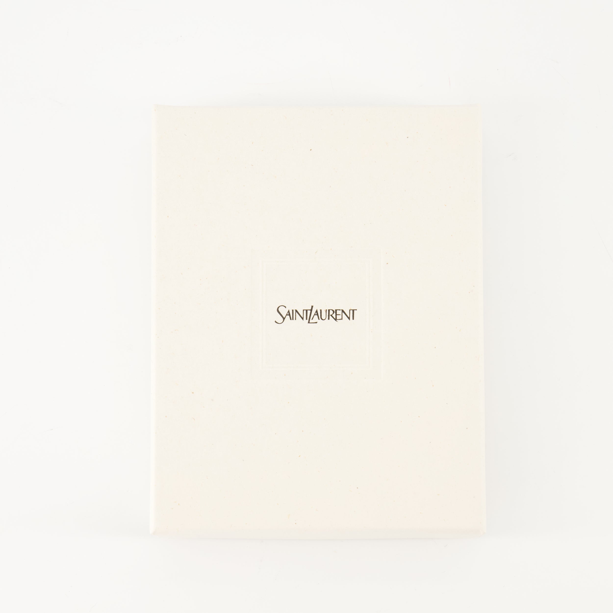 Saint Laurent card holder, beige card holder, smooth lambskin, Cassandre logo, luxury accessories