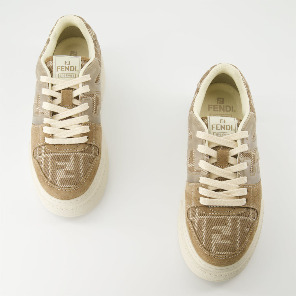 Fendi sneakers, platform sneakers, brown sneakers, casual footwear, modern style