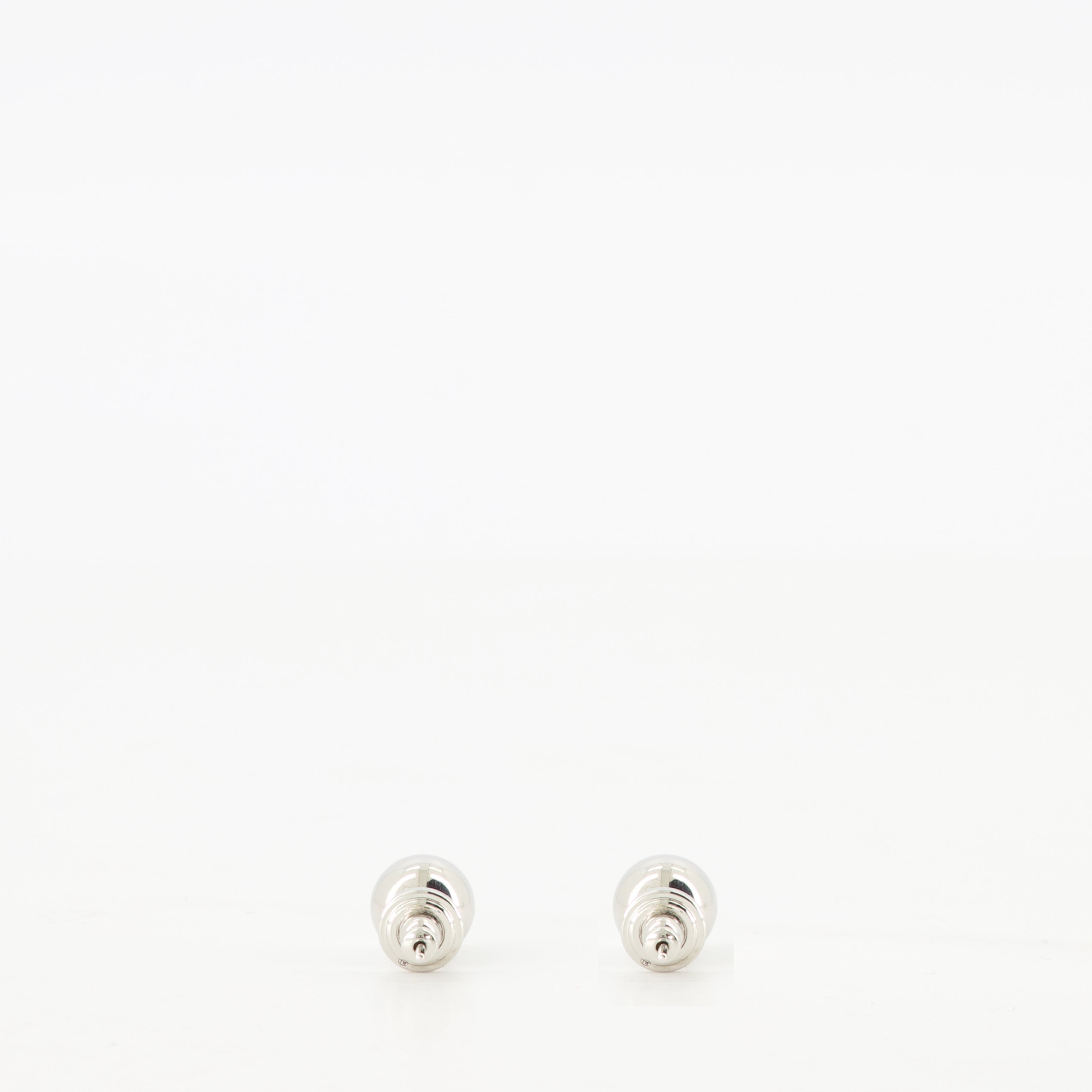 VLogo earrings, crystal earrings, Valentino accessories, silver earrings, Swarovski crystals