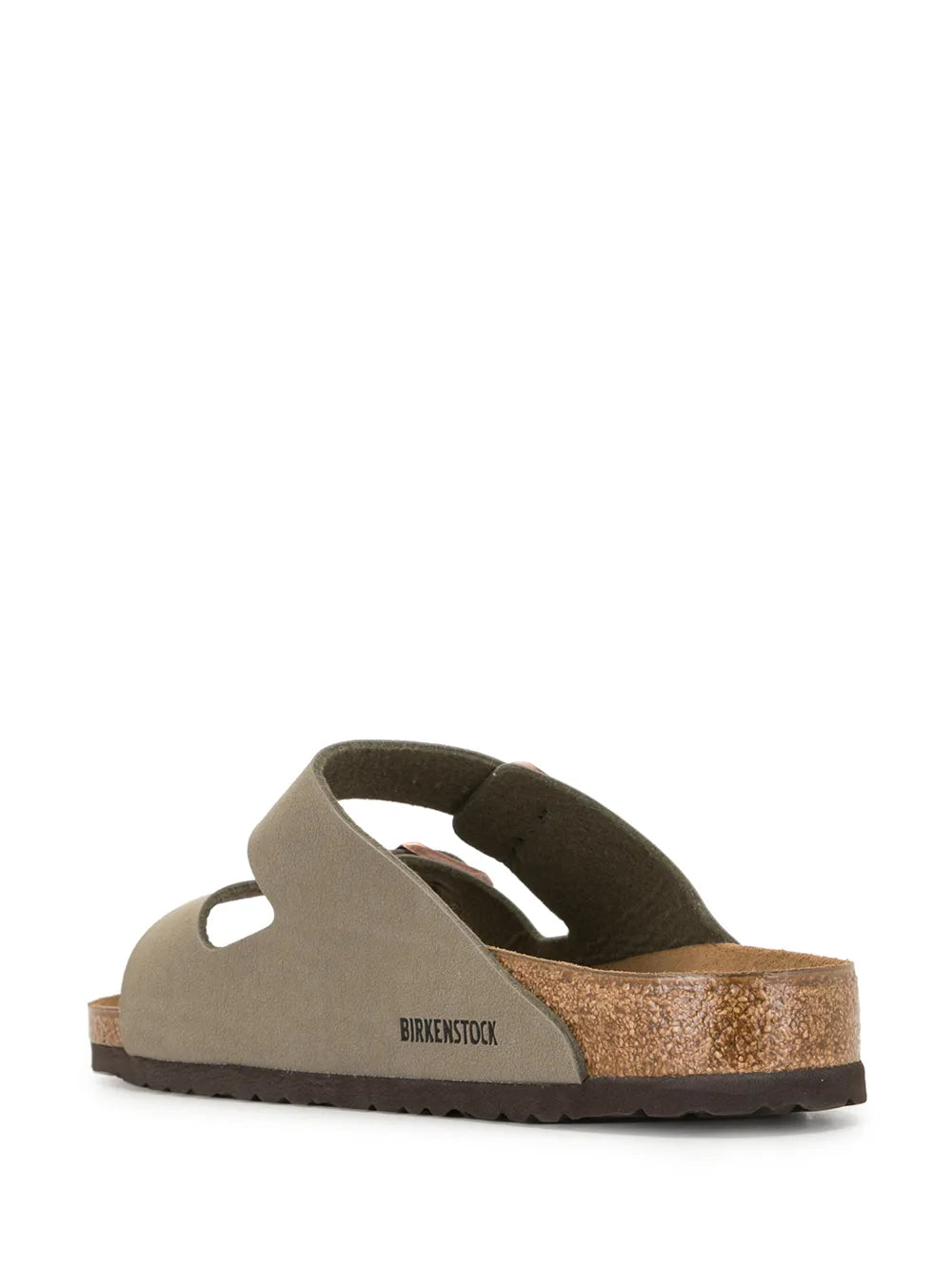 Birkenstock sandals, Arizona slides, synthetic leather sandals, taupe footwear, luxury comfort
