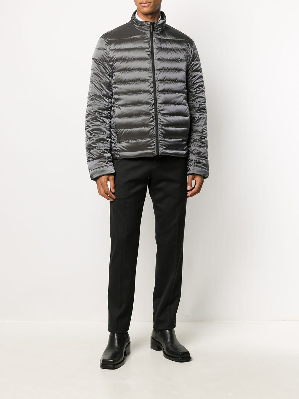 Prada Grey Reversible Jacket, Luxury Men's Outerwear, High-end Fashion, Men's Reversible Jacket, Premium Men's Jacket