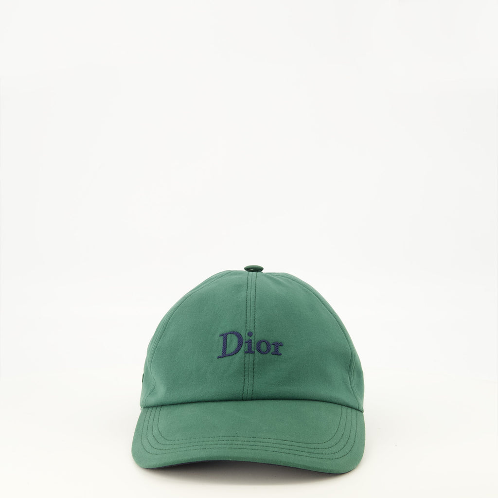 Casquette brodée en coton vert