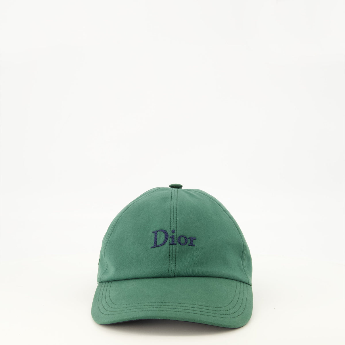 Casquette brodée en coton vert