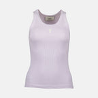 ribbed tank top, lilac top, summer fashion, cotton tank, casual wear