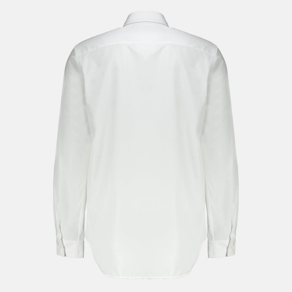 Camisa branca de algodão bordado