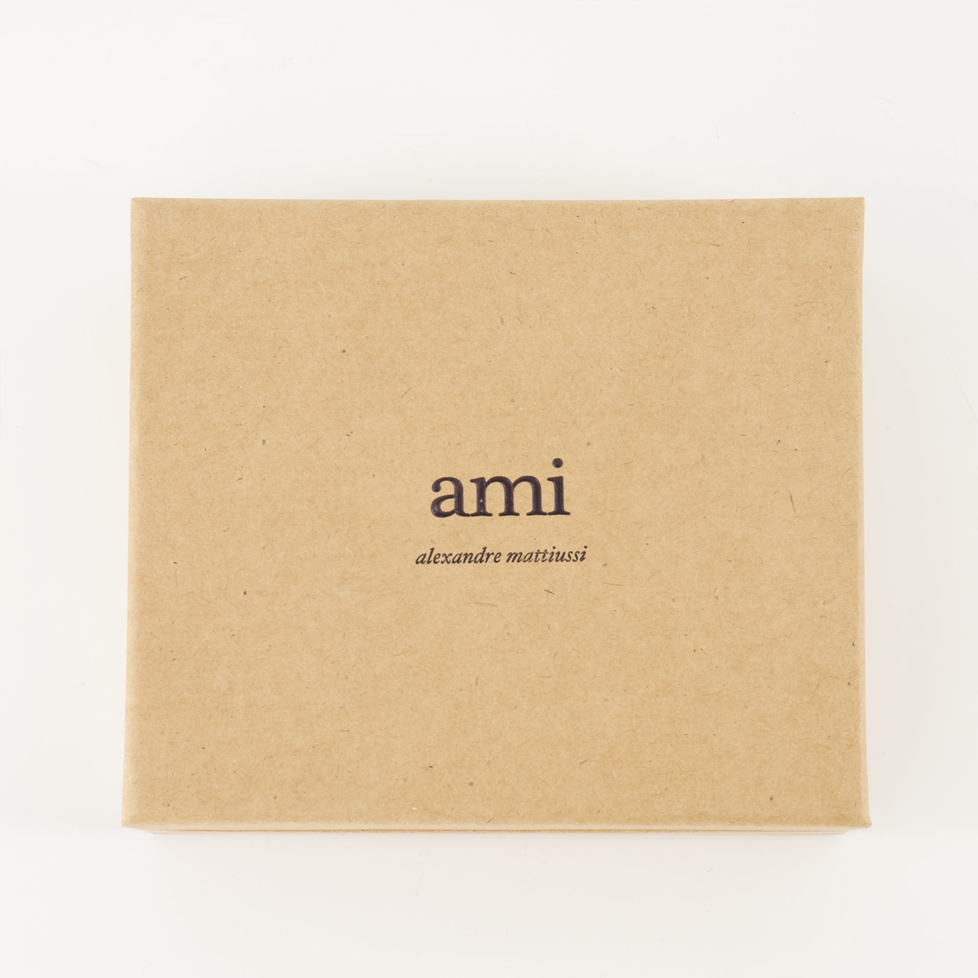 Ami Paris card holder, leather card holder, square design card holder, unisex leather accessory, luxury cardholder