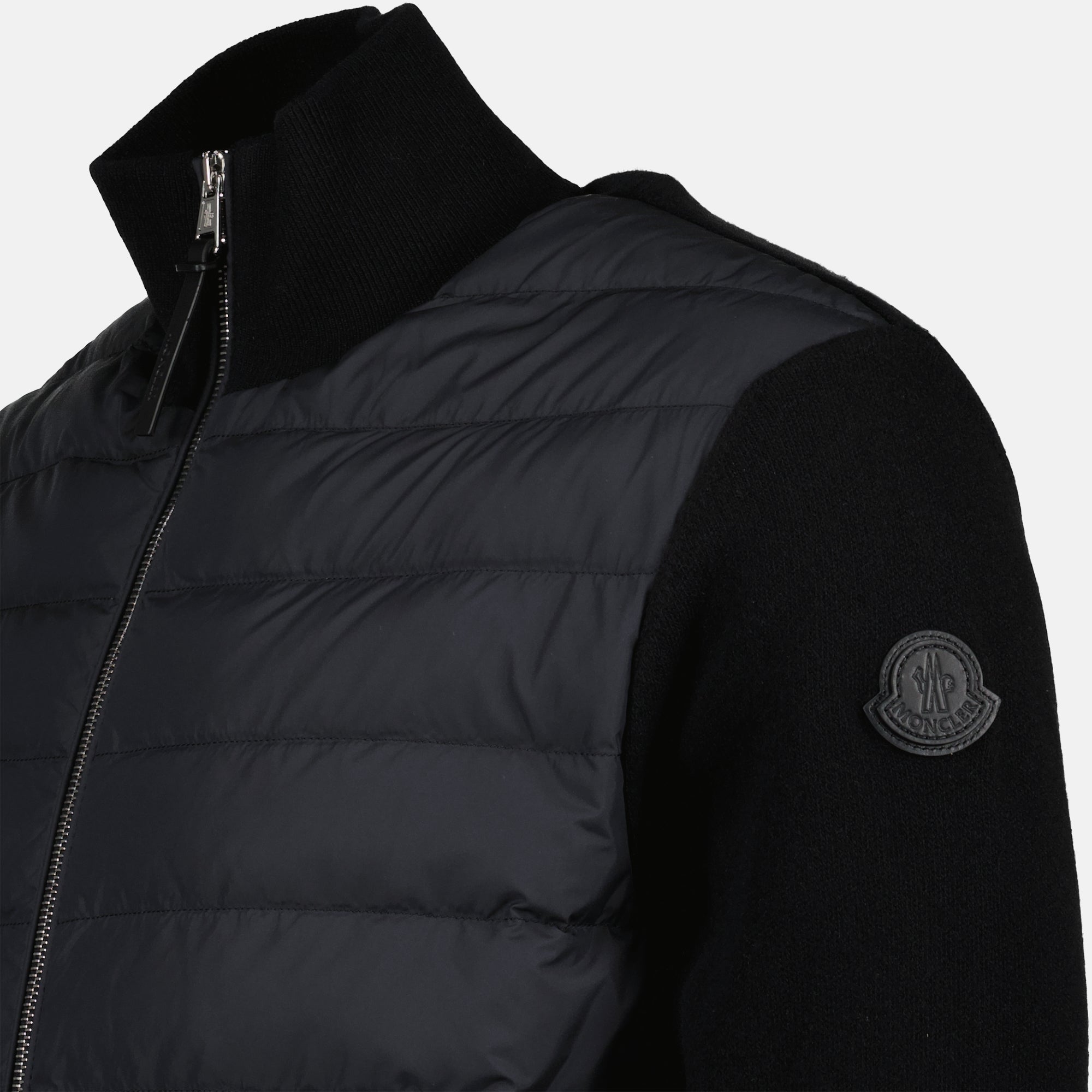 Bi-Material Jacket, Quilted Jacket, Black Jacket, Moncler Autumn-Winter 2024, Luxury Outerwear